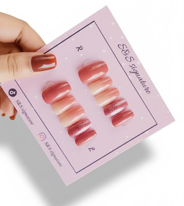 Rosy Spark Press-On Nails