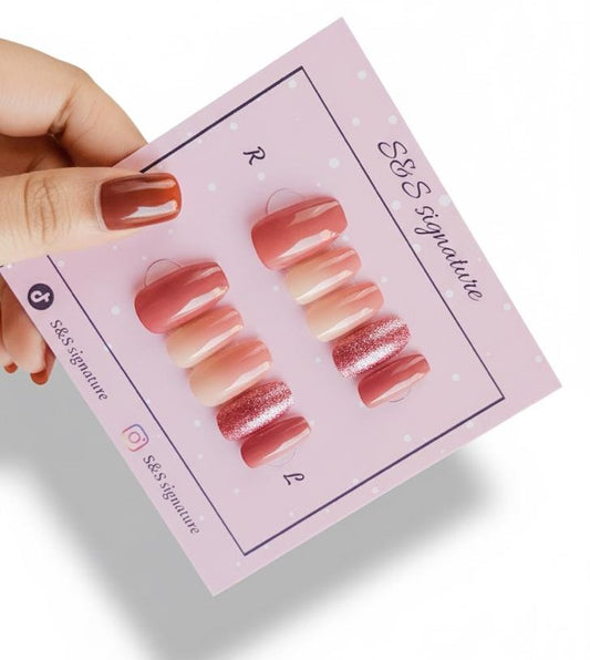 Rosy Spark Press-On Nails