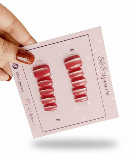 ✨ Rose Berry Gloss – Press-On Nails ✨