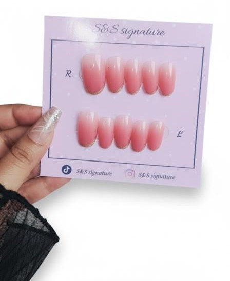 Blush Ombre Press-On Nails